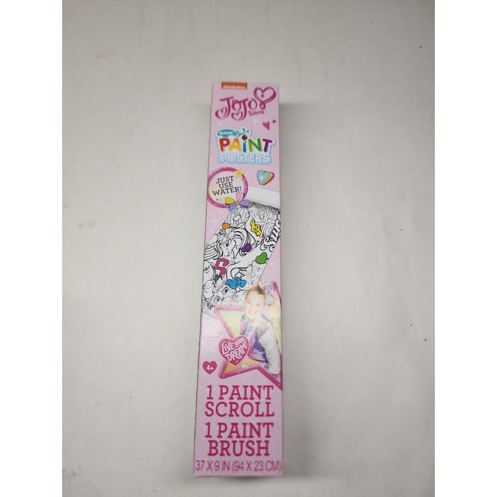 Jo Jo Siwa Magic Paint Posters 1 Paint Scroll 37 X 9 In ,1 Paintbrush